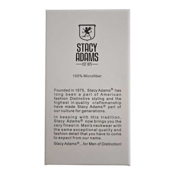 STACY ADAMS RED BLACK GREY FASHION BOXED BOW TIE & POCKET SQUARE SET. - Picture 5 of 5